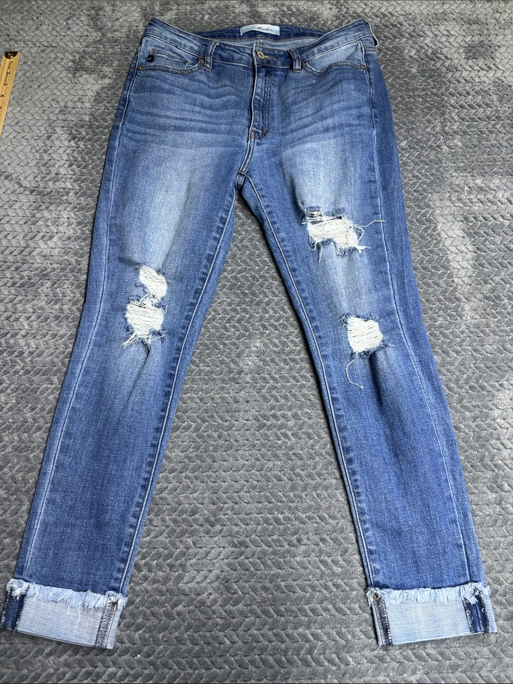 KanCan Medium Blue Distressed Skinny Jeans